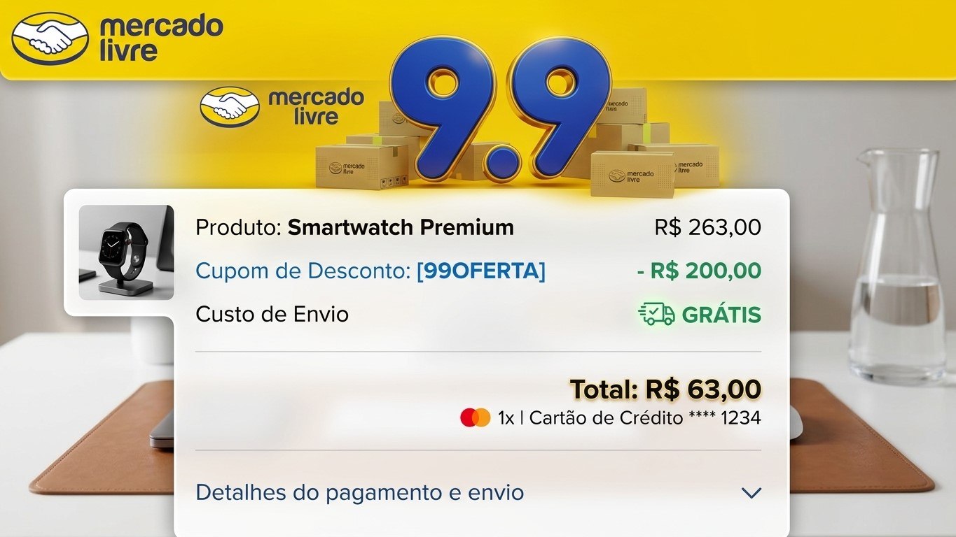 Cupons de desconto - Mercado Livre. Shopee, Amazon e muito mais
