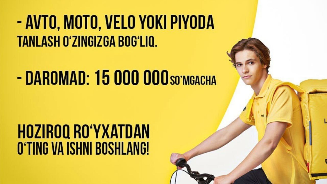 Yandex Go | Kuryer bo'lish