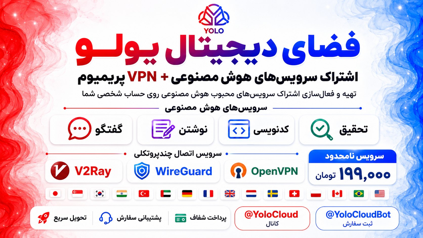 اکانت های AI و خدمات مجازی ابر یولو | YOLO Cloud