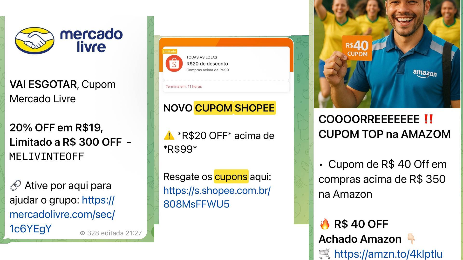 🏷️ cupons mercado livre , Amazon , shopee , Magalu ,Nike