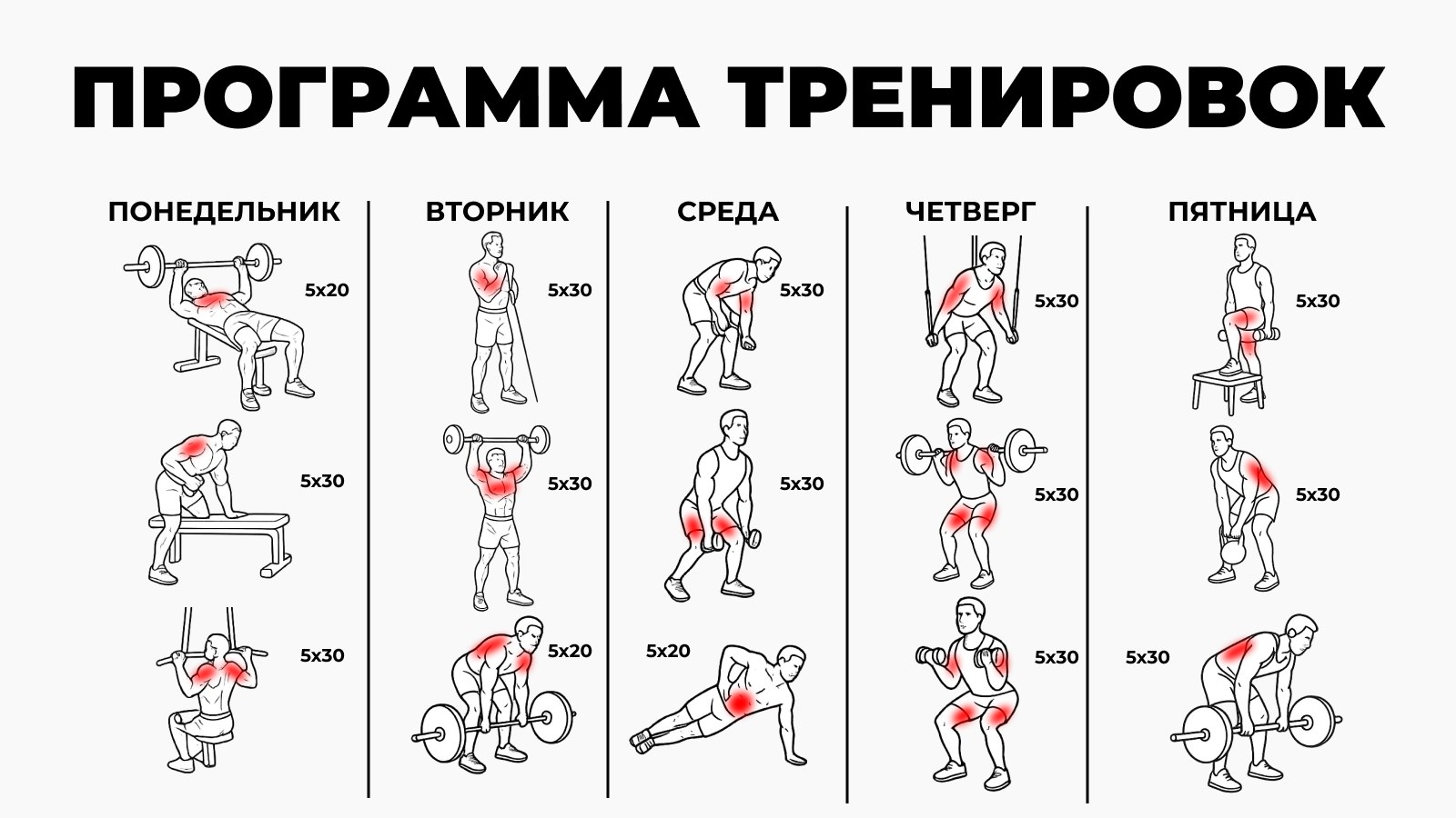 Мужская программа тренировок